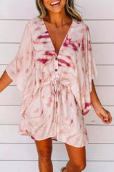 Lässiges Basic-Print-Trendy-Schwarz-Minikleid (3 Farben)